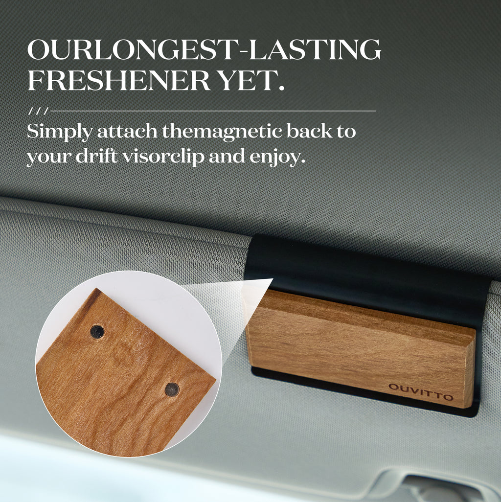 OUVITTO Jasmine, Grove & Pine – 3-Pack Wooden Car Air Freshener